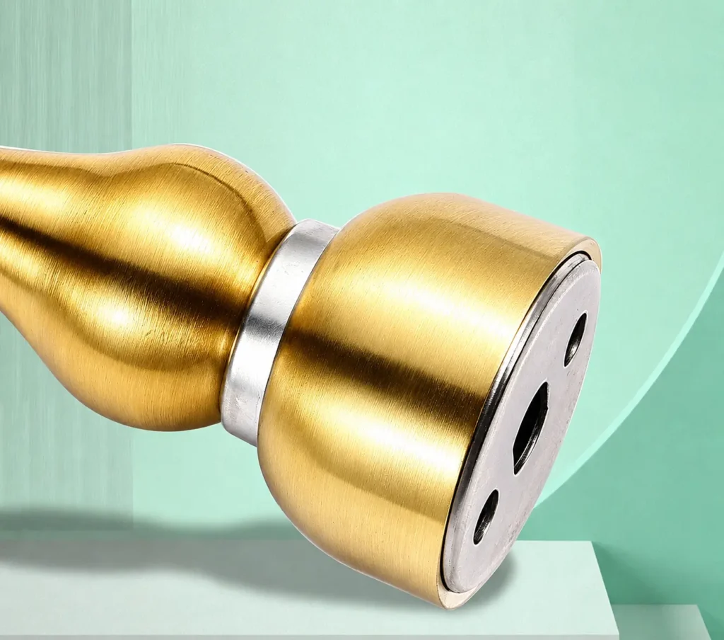 Magnetic door stop in antique brass finish