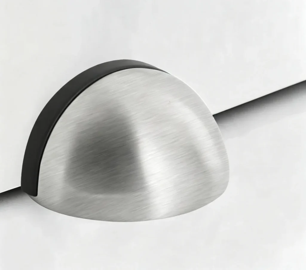 Half dome magnetic door stopper