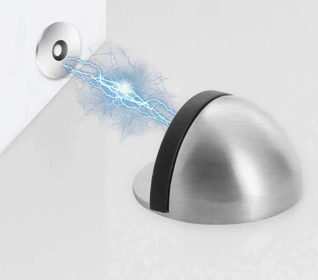 No drill magnetic floor door stop