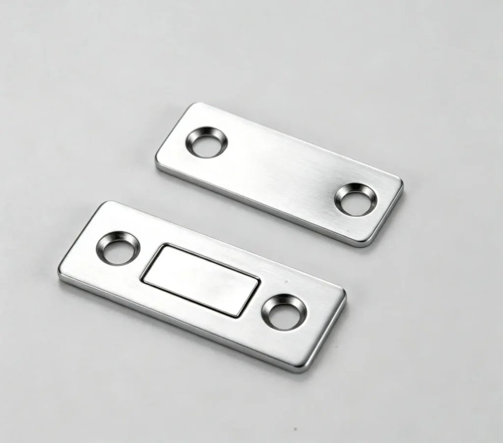 Cabinet door magnet with screws