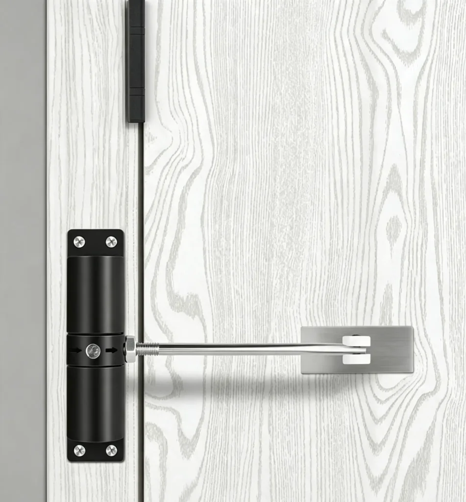 Self closing door spring closer