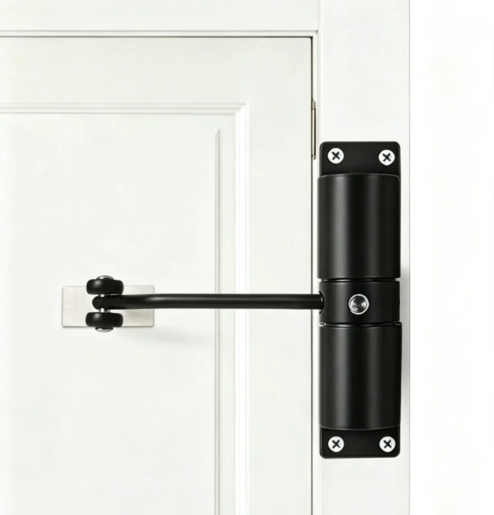 Self closing door spring closer