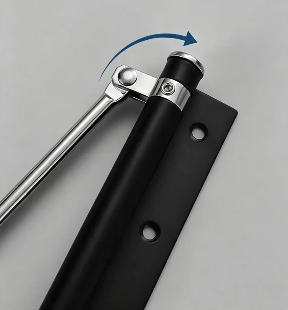 Black commercial door closer
