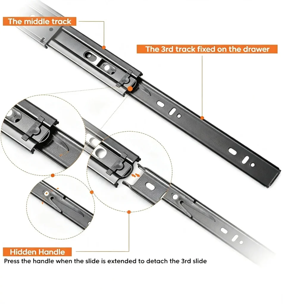 45mm drawer slides for cabinets