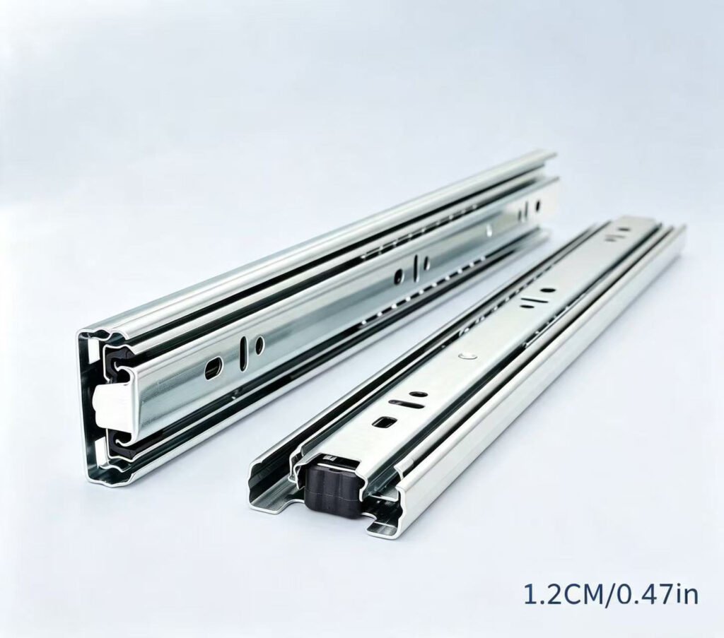 Steel drawer slides for kitchen cabinets