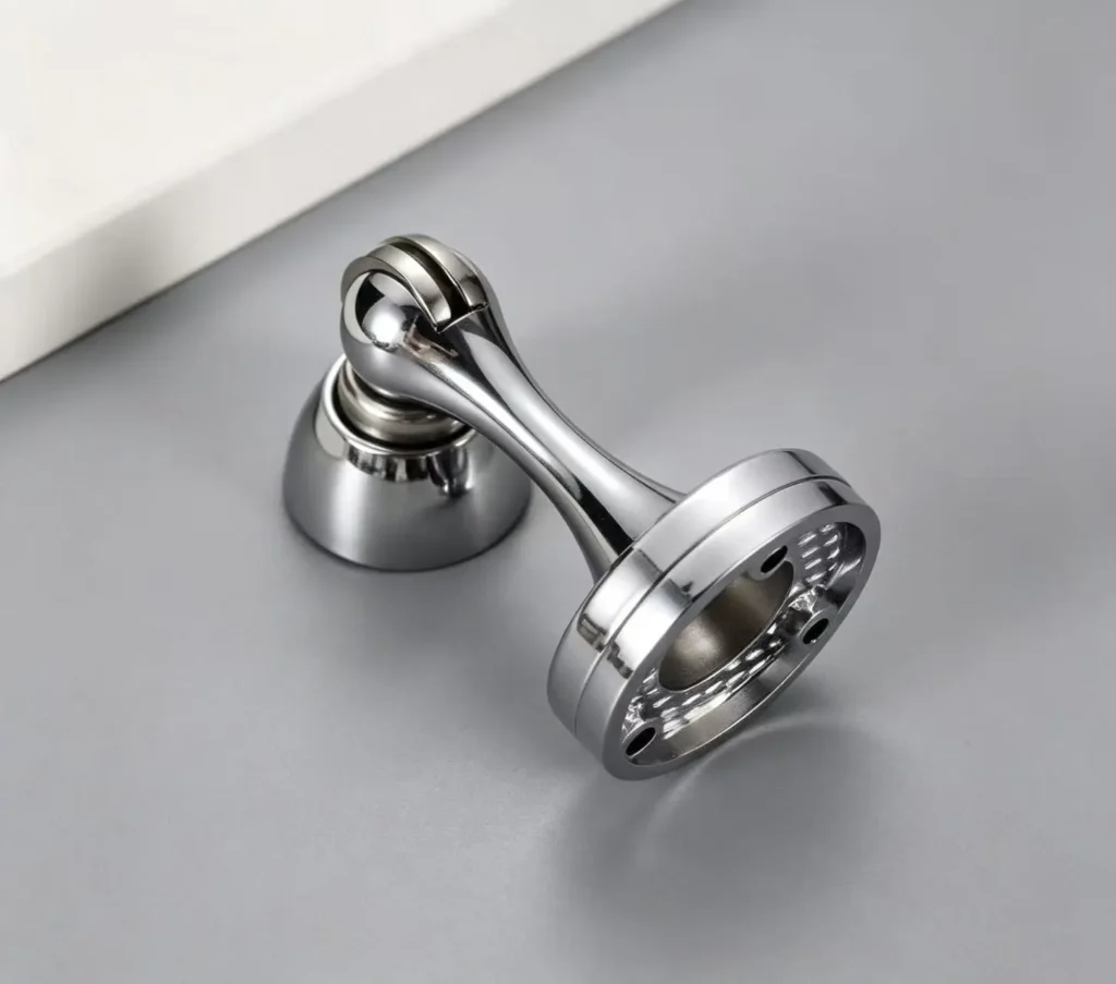 Hidden magnetic door stopper