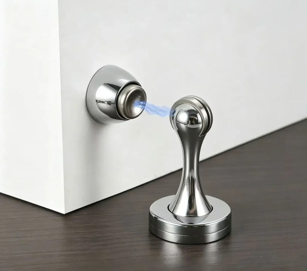 Magnetic door stop finish options