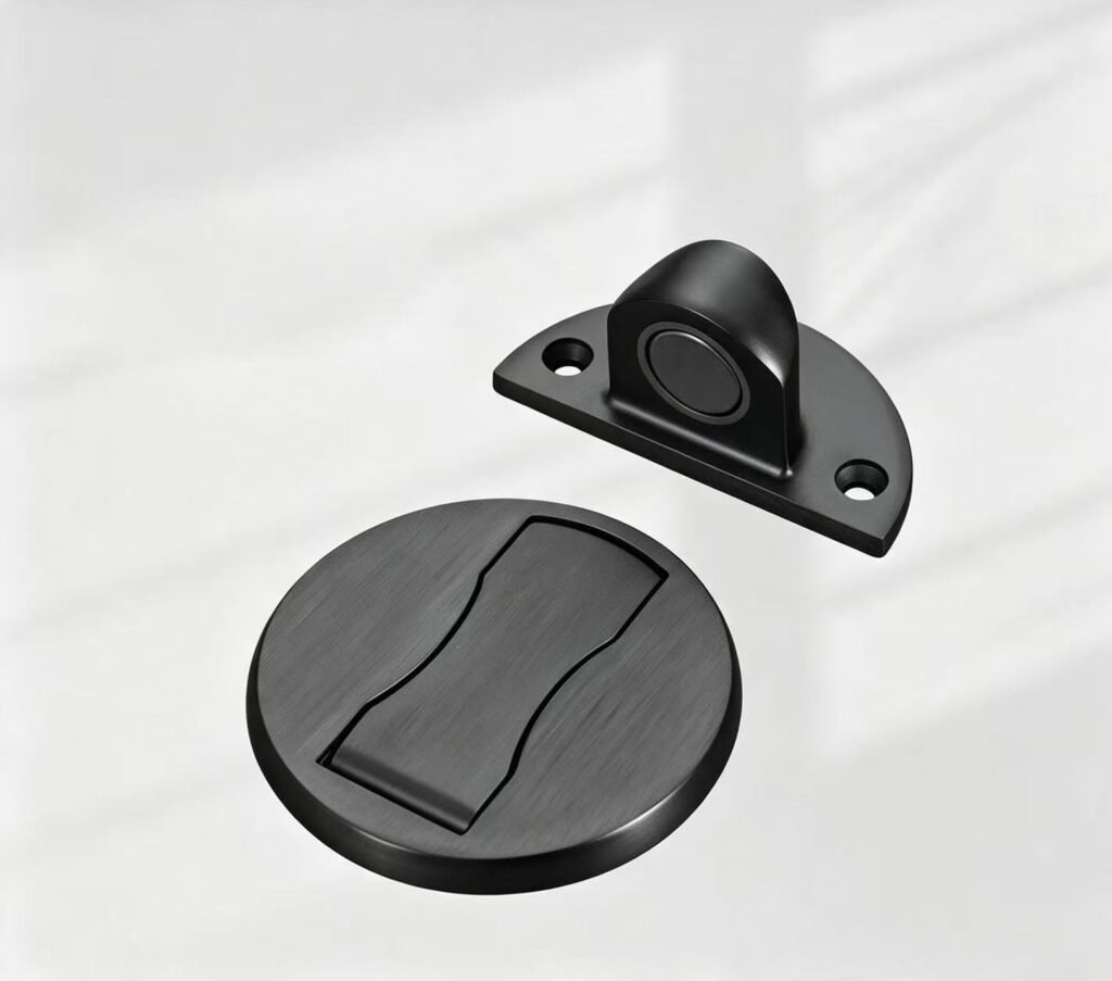 Concealed magnetic door stop