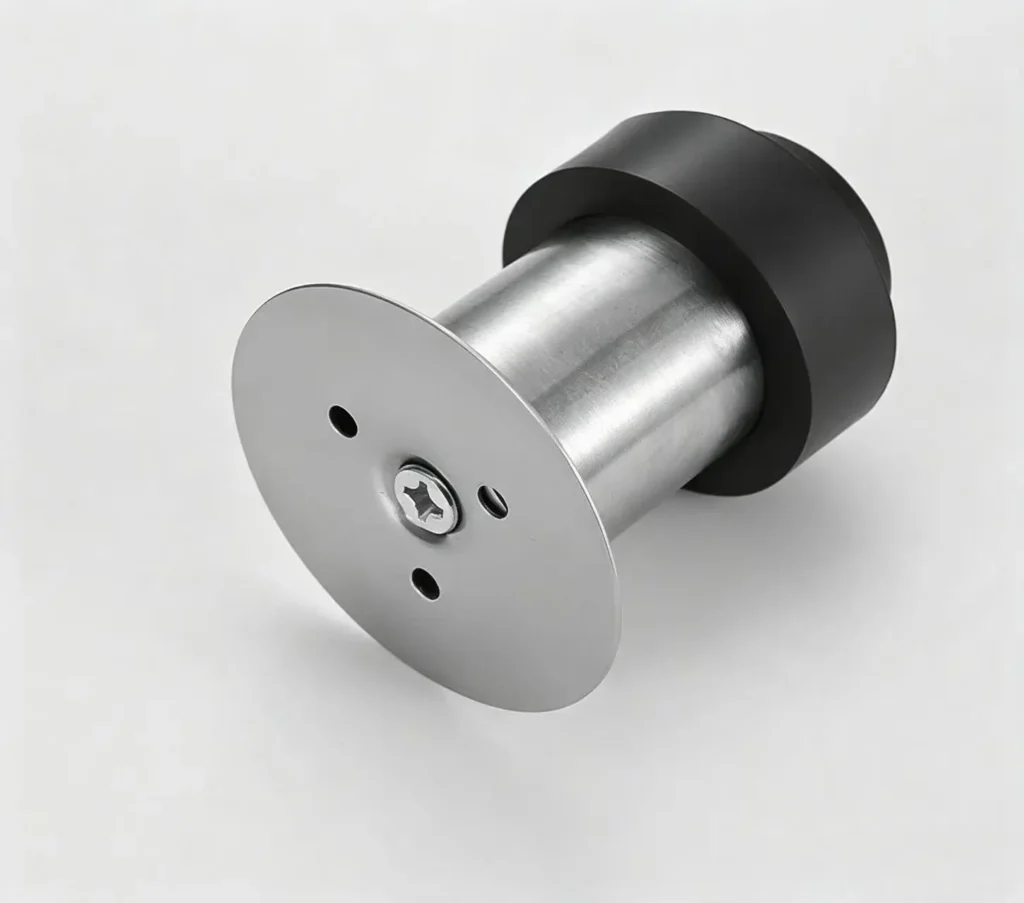 Tall stainless steel rubber door stopper