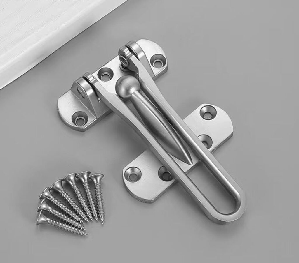 swing bar door guard mechanism