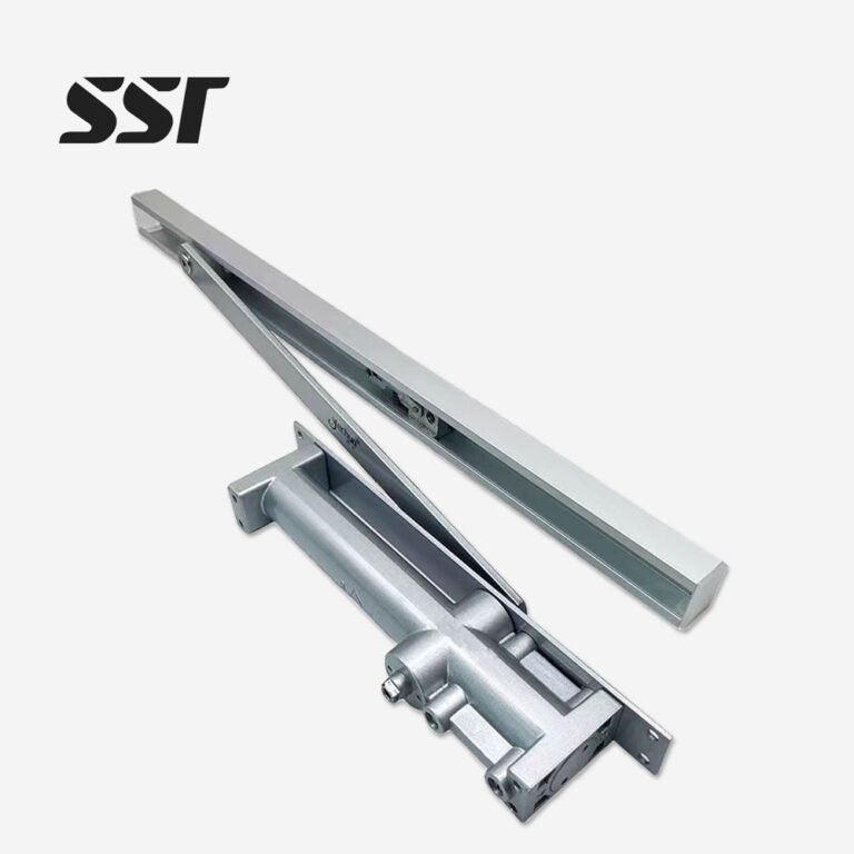 Concealed door closer with hydraulic sliding track system